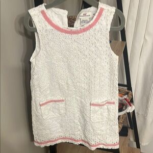 Vineyard Vines White and Pink Kids Formal Dress